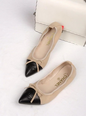 CHANEL Shallow mouth flat shoes Women--054